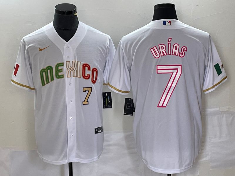 Men 2023 World Cub Mexico #7 Urias White Nike MLB Jersey style 22->more jerseys->MLB Jersey